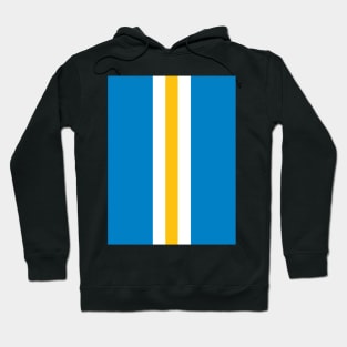 Retro American Football Stripes LA Blue, White, Yellow Hoodie